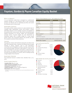 Foyston, Gordon &amp; Payne Canadian Equity Basket Building your financial future