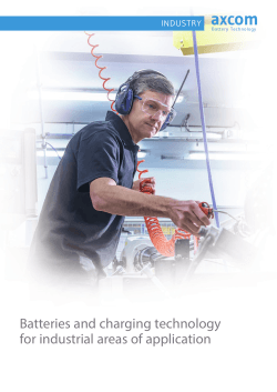 axcom Batteries and charging technology for industrial areas of application INDUSTRY