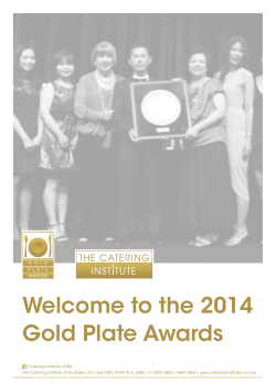 Welcome to the 2014 Gold Plate Awards