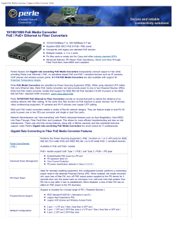 10/100/1000 PoE Media Converter PoE / PoE+ Ethernet to Fiber Converters