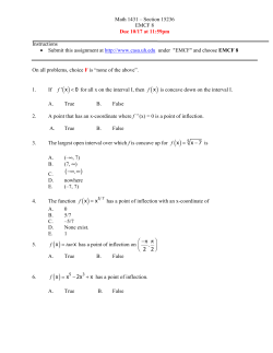 Math 1431 – Section 15236 EMCF 8  Instructions