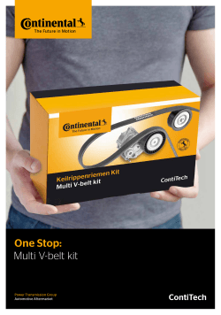 One Stop: Multi V-belt kit