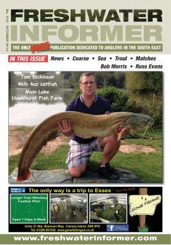 www.freshwaterinformer.com IN THIS ISSUE Bob Morris  •  Russ Evans
