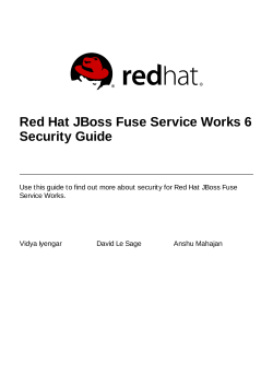 Red Hat JBoss Fuse Service Works 6 Security Guide