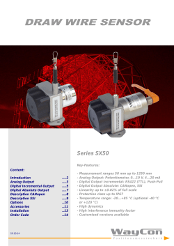 DRAW WIRE SENSOR Series SX50