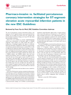 Pharmaco-invasive vs. facilitated percutaneous coronary intervention strategies for ST-segment-
