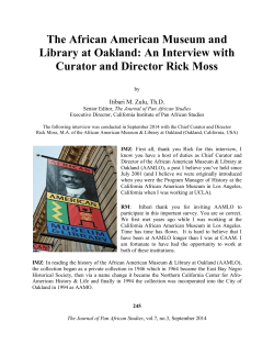 The African American Museum and Library at Oakland: An Interview with