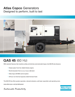QAS 45 Atlas Copco Designed to perform, built to last
