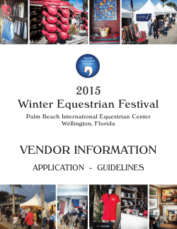 2015 Winter Equestrian Festival VENDOR INFORMATION APPLICATION  -  GUIDELINES