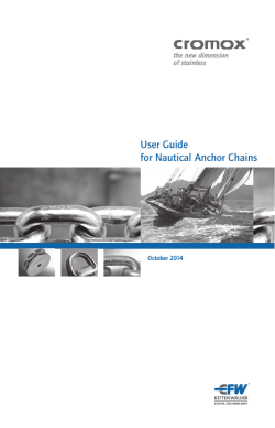 User Guide for Nautical Anchor Chains the new dimension of stainless