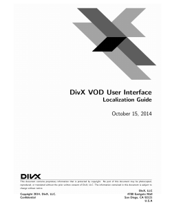 DivX VOD User Interface Localization Guide October 15, 2014
