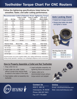Toolholder Torque Chart For CNC Routers