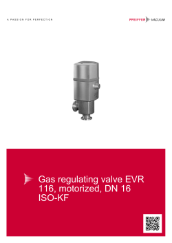 Gas regulating valve EVR 116, motorized, DN 16 ISO-KF