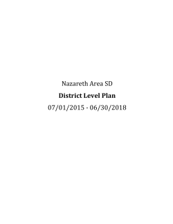 Nazareth Area SD 07/01/2015 - 06/30/2018 District Level Plan