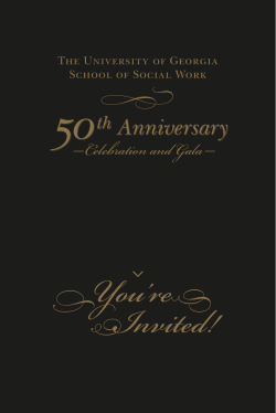 Celebration and Gala — The University of Georgia School of Social Work