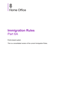 Immigration Rules Part 6A  Points-based system