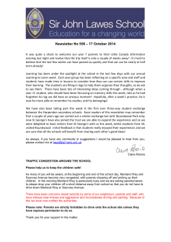 – 17 October 2014 Newsletter No 558