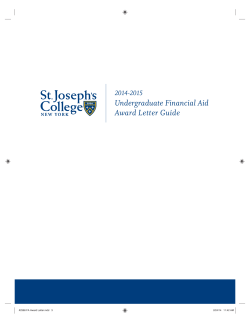 Undergraduate Financial Aid Award Letter Guide 2014-2015