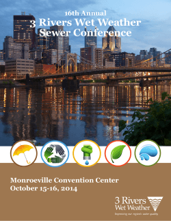 3 Rivers Wet Weather Sewer Conference 16th Annual Monroeville Convention Center