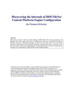 Discovering the internals of IBM FileNet Content Platform Engine Configuration