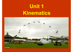 Unit 1 Kinematics