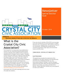 Newsletter What is the Crystal City Civic