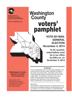 voters’ pamphlet Washington County