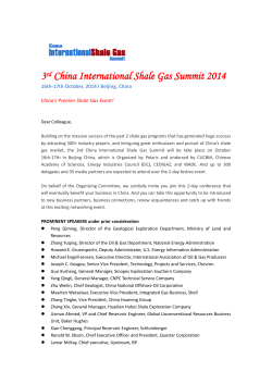 3 China International Shale Gas Summit 2014 rd