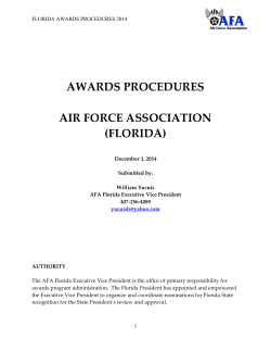 AWARDS PROCEDURES AIR FORCE ASSOCIATION (FLORIDA)