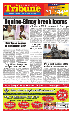 Aquino-Binay break looms VP slams DAP, treatment of Arroyo