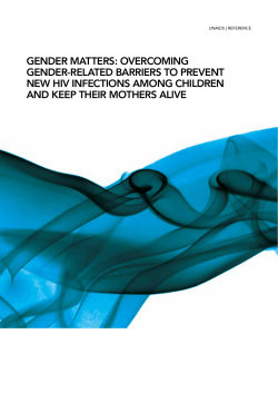GENDER MATTERS: OVERCOMING GENDER-RELATED BARRIERS TO PREVENT NEW HIV INFECTIONS AMONG CHILDREN