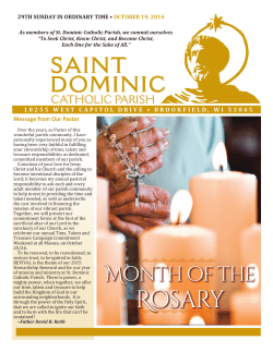 29TH SUNDAY IN ORDINARY TIME &bull; OCTOBER 19, 2014