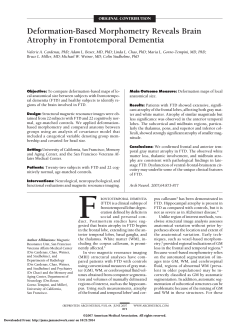 Deformation-Based Morphometry Reveals Brain Atrophy in Frontotemporal Dementia