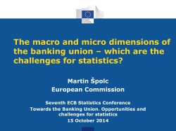The macro and micro dimensions of challenges for statistics? Martin Špolc