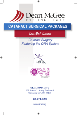 CATARACT SURGICAL PACKAGES LenSx Laser Cataract Surgery