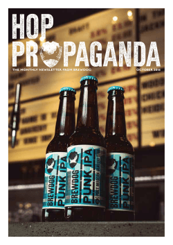 THE MONTHLY NEWSLETTER FROM BREWDOG OCTOBER 2014