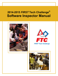 Software Inspector Manual FIRST ®