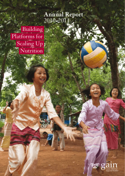 Annual Report 2010-2011 Building Platforms for