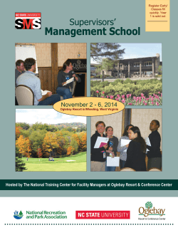 Management School Supervisors’ November 2 - 6, 2014