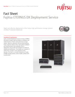 Fact Sheet Fujitsu ETERNUS DX Deployment Service