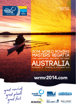 AUSTRALIA wrmr2014.com MASTERS REGATTA 2O14 WORLD ROWING