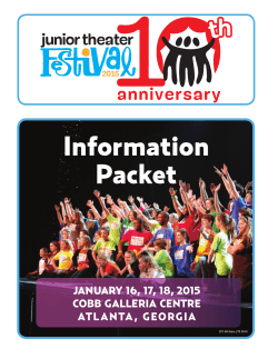 Information Packet JANUARY 16, 17, 18, 2015 COBB GALLERIA CENTRE