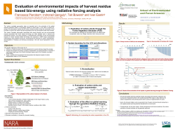 Evaluation of environmental impacts of harvest residue