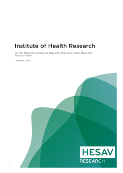 Institute of Health Research 1