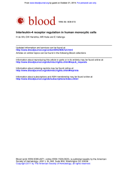 Interleukin-4 receptor regulation in human monocytic cells