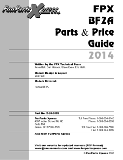 FPX BF2A Parts &amp; Price Guide