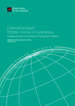 Extending reach: Mobile money in rural areas D