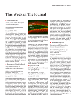 This Week in The Journal Cellular/Molecular Hikaru genki Clusters Acetylcholine Receptors