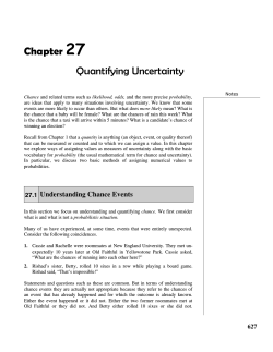 27 Chapter  Quantifying Uncertainty