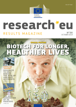 research eu HEALTHIER LIVES BIOTECH FOR LONGER,